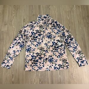 Eddie Bauer Blue and Pink Patterned Women's Top